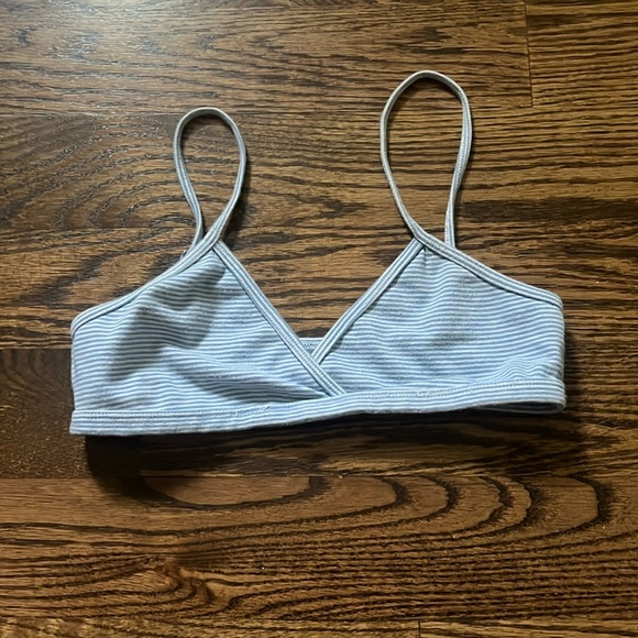 Brandy Melville Other - Brandy Melville blue and white bralette